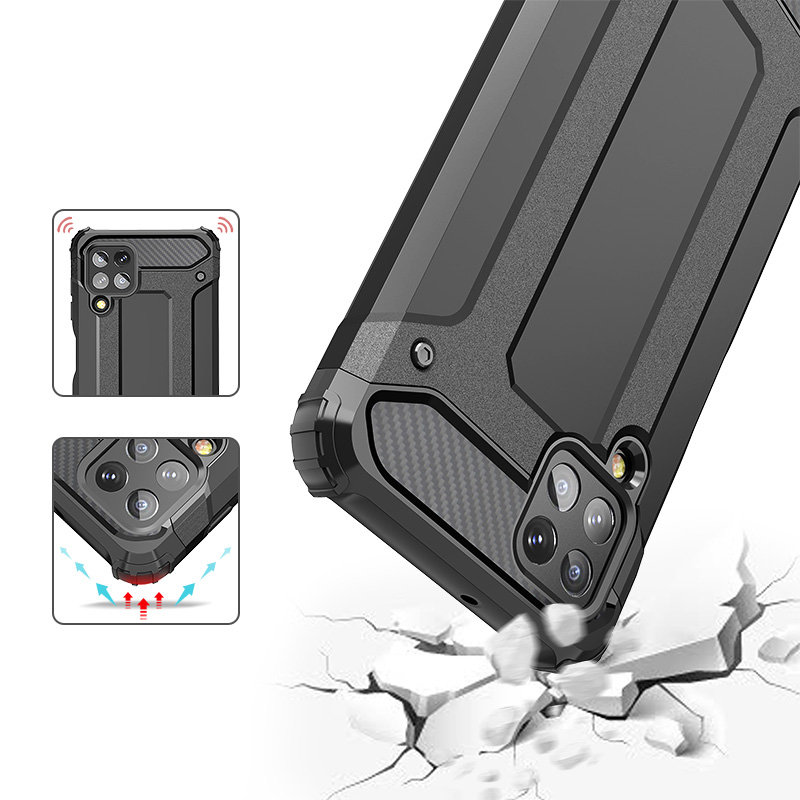 OEM Galaxy A22 4G Skal Hybrid Armor Tough Rugged - Gyllene