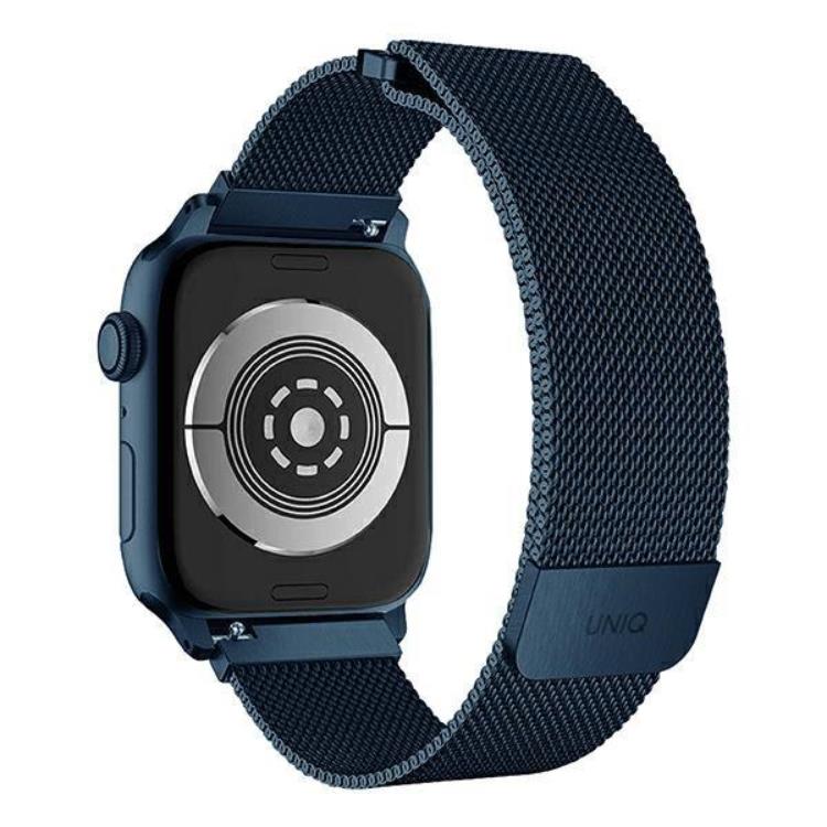 UNIQ Uniq Apple Watch 4/5/6/7/SE (42/44/45mm) Armband Stainless Steel - Cobalt Blå