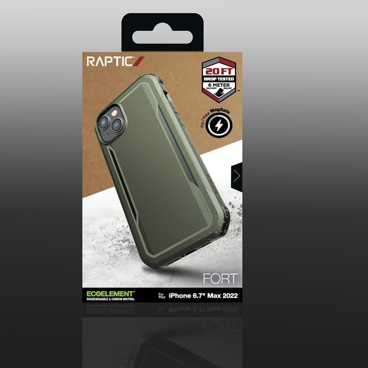 Raptic Raptic iPhone 14 Plus Skal Magsafe Fort Armored - Grön