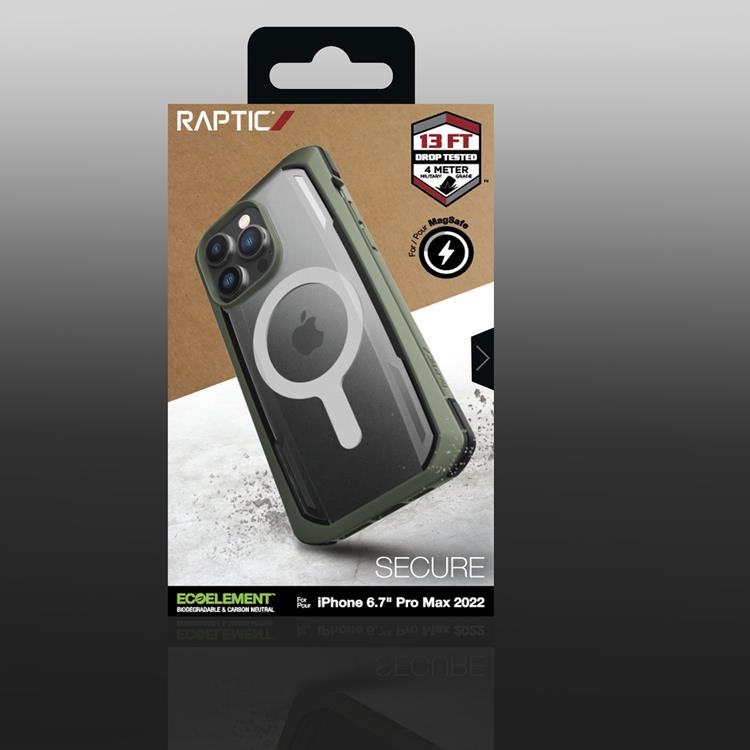 Raptic Raptic iPhone 14 Pro Skal Magsafe Secure Armored - Grön