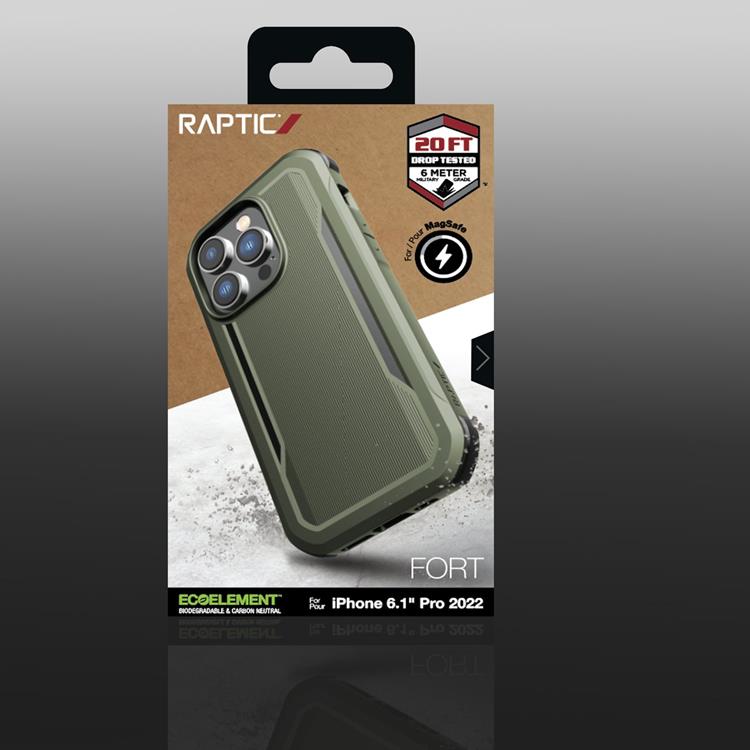 Raptic Raptic iPhone 14 Pro Skal Magsafe Fort Armored - Grön