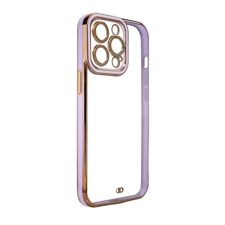 OEM Galaxy A12 Skal Gold Frame - Lila