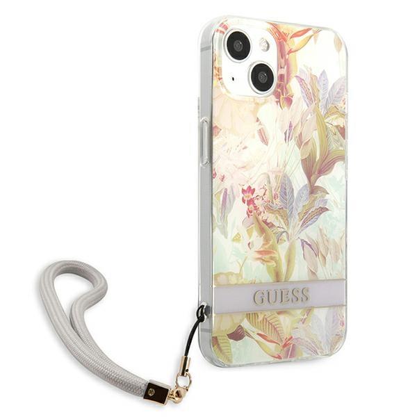 Guess Guess iPhone 13 Mini Skal Flower Strap - Lila