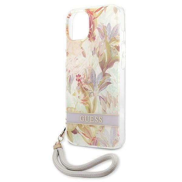 Guess Guess iPhone 13 Mini Skal Flower Strap - Lila