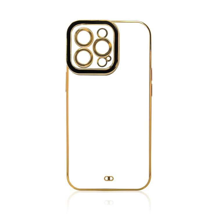 OEM iPhone 12 Pro Skal Gold Frame - Röd