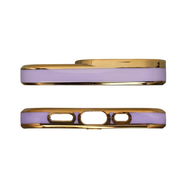 OEM iPhone 12 Pro Skal Gold Frame - Lila