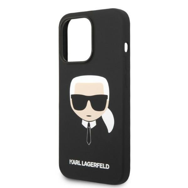 KARL LAGERFELD Karl Lagerfeld iPhone 14 Pro Skal Magsafe Silicone Karl`s Head - Svart