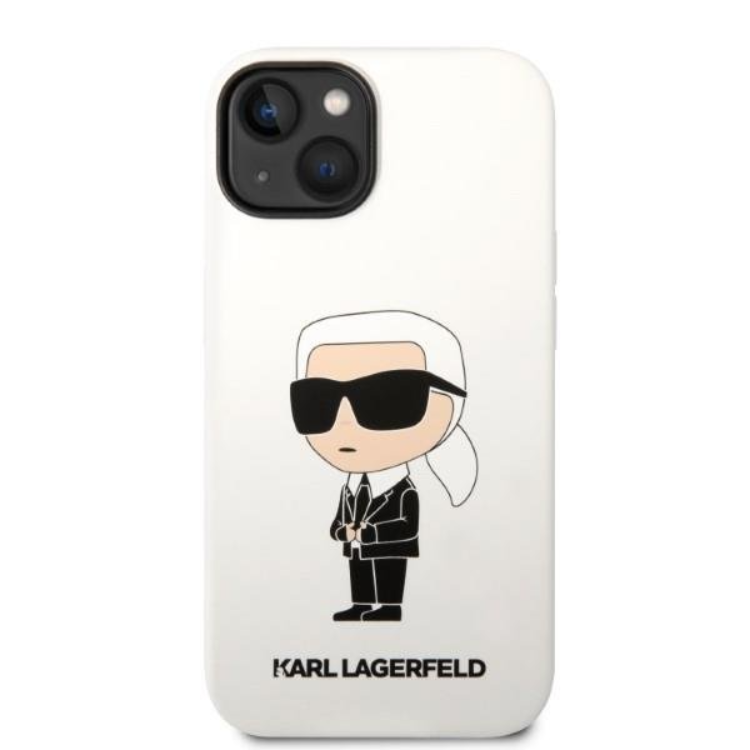 KARL LAGERFELD Karl Lagerfeld iPhone 14 Skal Silicone Ikonik - Vit
