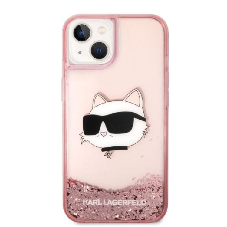 KARL LAGERFELD Karl Lagerfeld iPhone 14 Plus Skal Glitter Choupette - Rosa