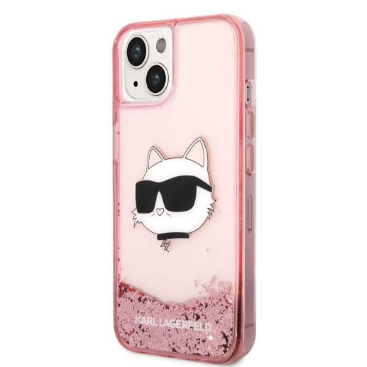 KARL LAGERFELD Karl Lagerfeld iPhone 14 Plus Skal Glitter Choupette - Rosa