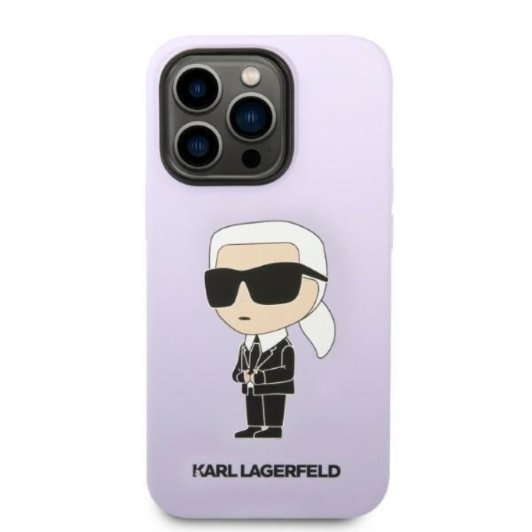 KARL LAGERFELD Karl Lagerfeld iPhone 14 Pro Skal Silicone Ikonik - Lila
