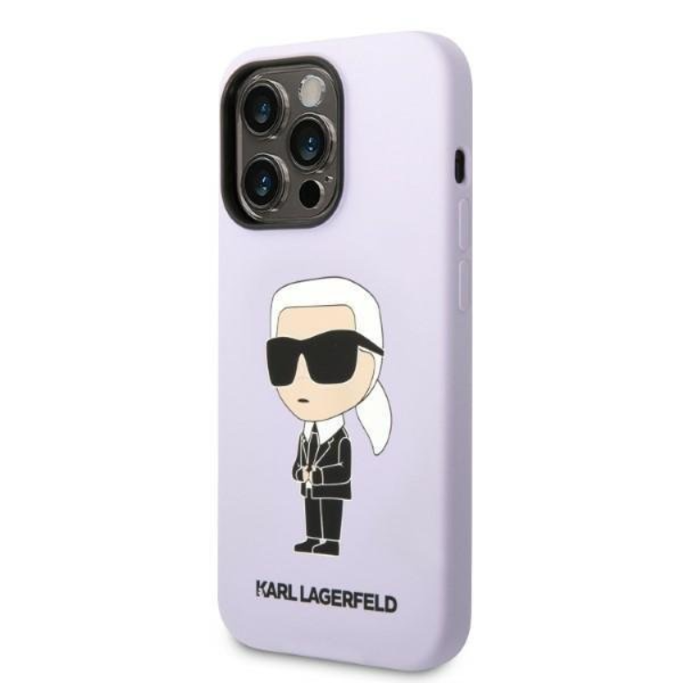 KARL LAGERFELD Karl Lagerfeld iPhone 14 Pro Skal Silicone Ikonik - Lila