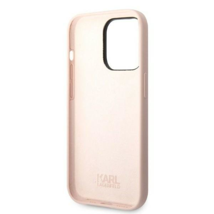 KARL LAGERFELD Karl Lagerfeld iPhone 14 Pro Skal Silicone Ikonik - Rosa