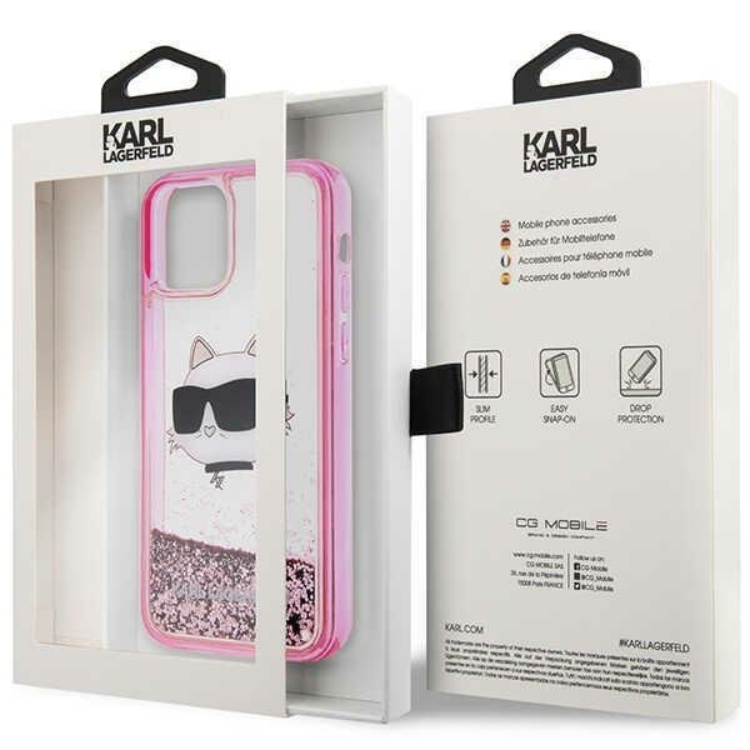 KARL LAGERFELD Karl Lagerfeld Mobilskal till iPhone 12/12 Pro Choupette's Head - Rosa