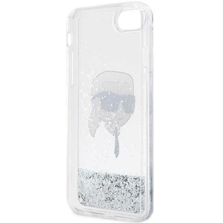 KARL LAGERFELD Karl Lagerfeld iPhone 7/8/SE (2020/2022) Skal Liquid Glitter Choupette Head