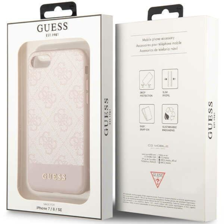 Guess Guess Mobilskal till iPhone 7/8/SE (2020/2022) Stripe - Rosa