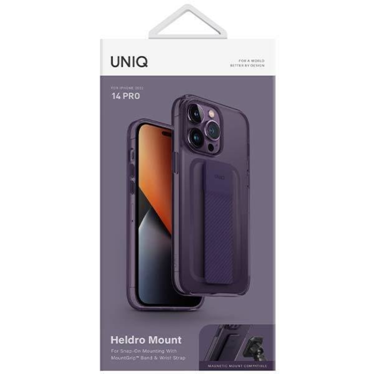 UNIQ UNIQ Mobilskal till iPhone 14 Pro Heldro Mount - Lila