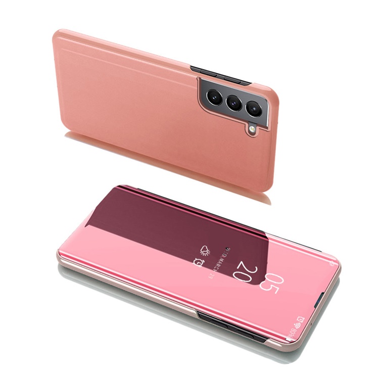 OEM Galaxy S22 Plus Mobilfodral Clear View - Rosa