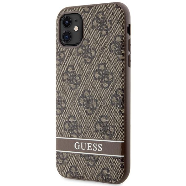 Guess Guess Mobilskal till iPhone 11/XR Stripe - Brun