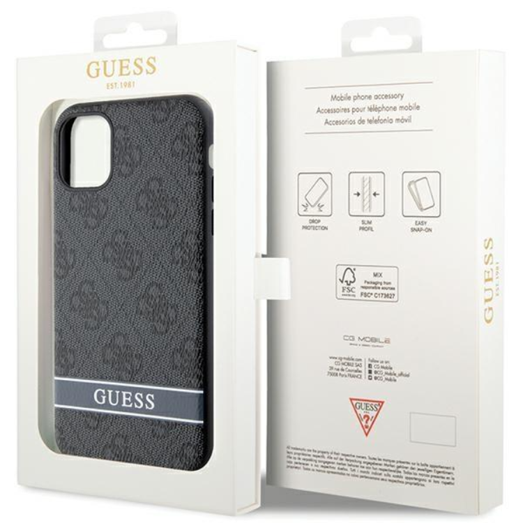 Guess Guess Mobilskal till iPhone 11/XR Stripe - Grå