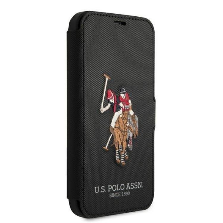 U.S. Polo Assn. US Polo Embroidery Collection Plånboksfodral iPhone 12 / 12 Pro - Svart