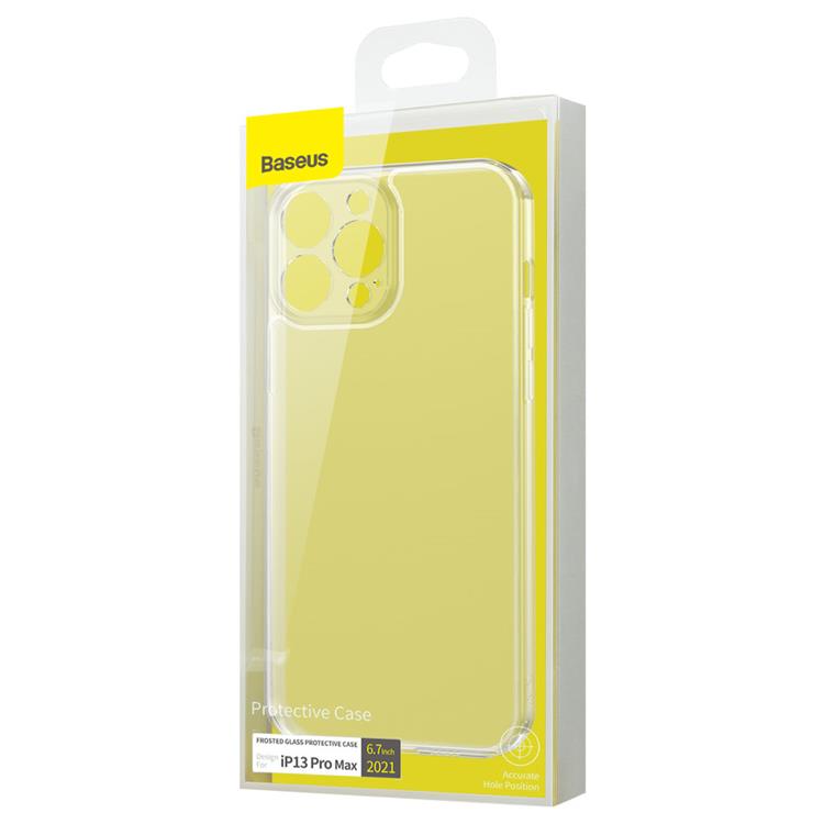 BASEUS Baseus Frosted Glasskydd Skal iPhone 13 Pro Max - Transparent