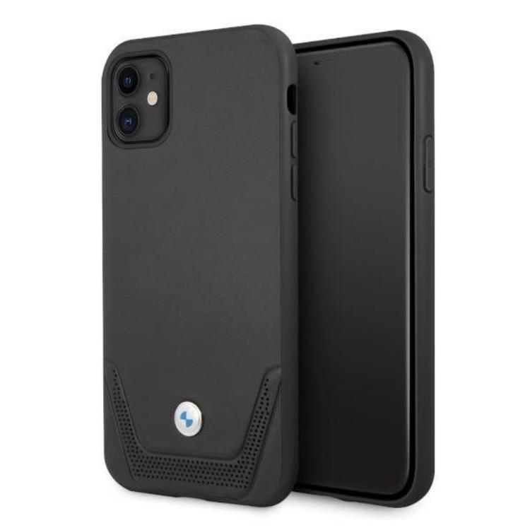BMW BMW Läder Perforate iPhone 11 Skal - Svart