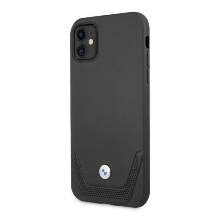 BMW BMW Läder Perforate iPhone 11 Skal - Svart