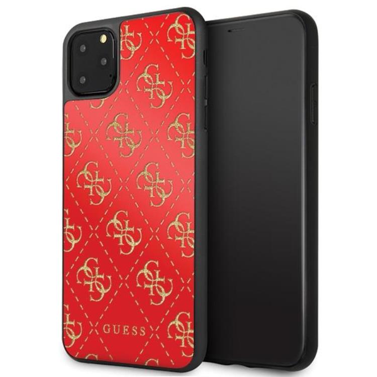 Guess Guess Double Layer Glitter Skal iPhone 11 Pro Max - Röd