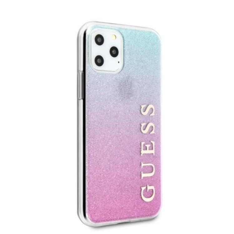 Guess Guess Glitter Gradient Skal iPhone 11 Pro Max - Rosa/Blå