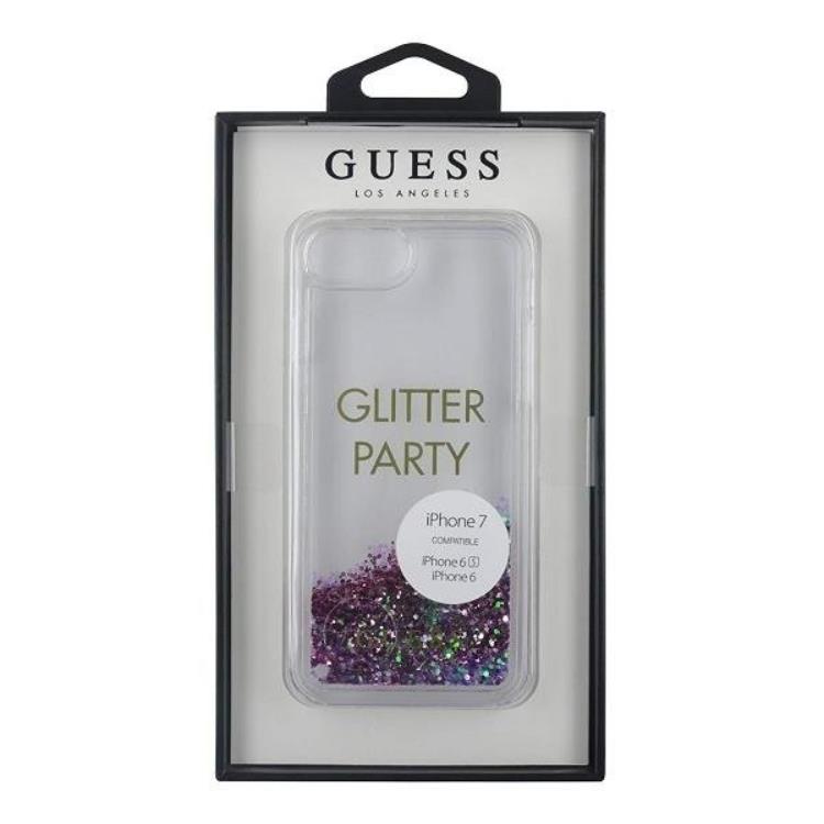 Guess Guess Party Glitter Liquid Skal iPhone 6/7/8/SE (2020/2022) - Lila
