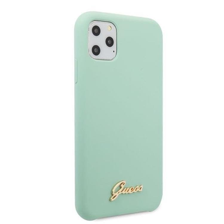 Guess Guess Silicone Vintage Gold Logo Skal iPhone 11 Pro Max - Grön