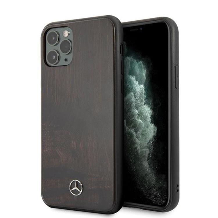 Mercedes Mercedes iPhone 11 Pro Max Skal Wood Line - Brun