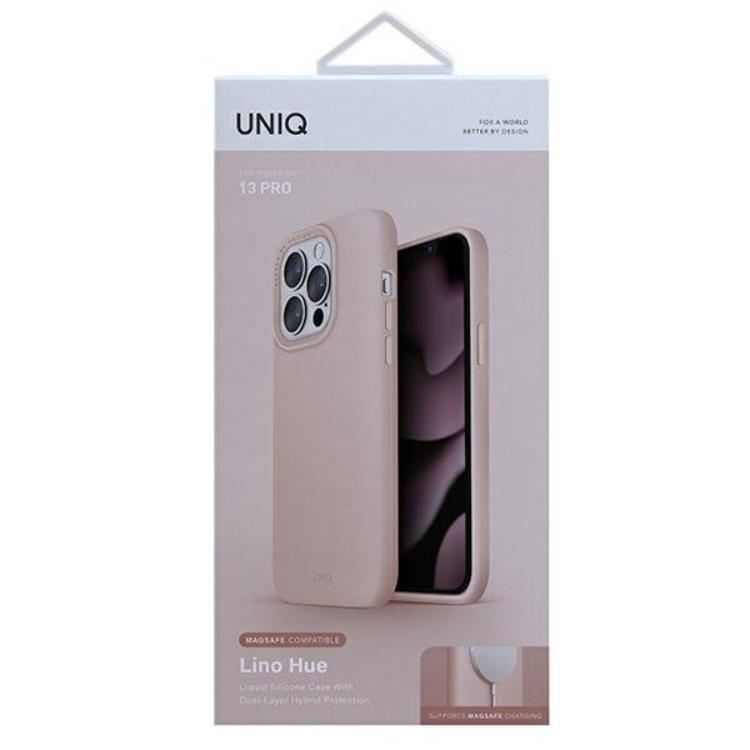 UNIQ UNIQ Lino Hue MagSafe Skal iPhone 13 Pro / 13 - Rosa
