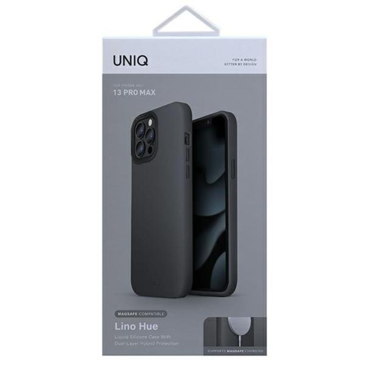 UNIQ UNIQ Lino Hue MagSafe Skal iPhone 13 Pro Max - Grå