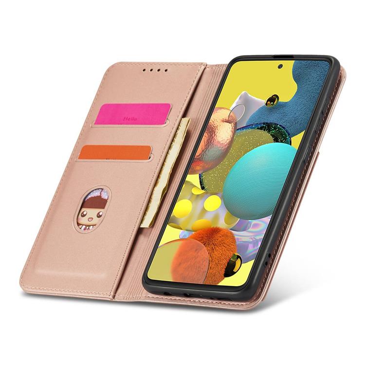 OEM Galaxy A12 5G (2020/2021) Plånboksfodral Magnet Stand - Rosa