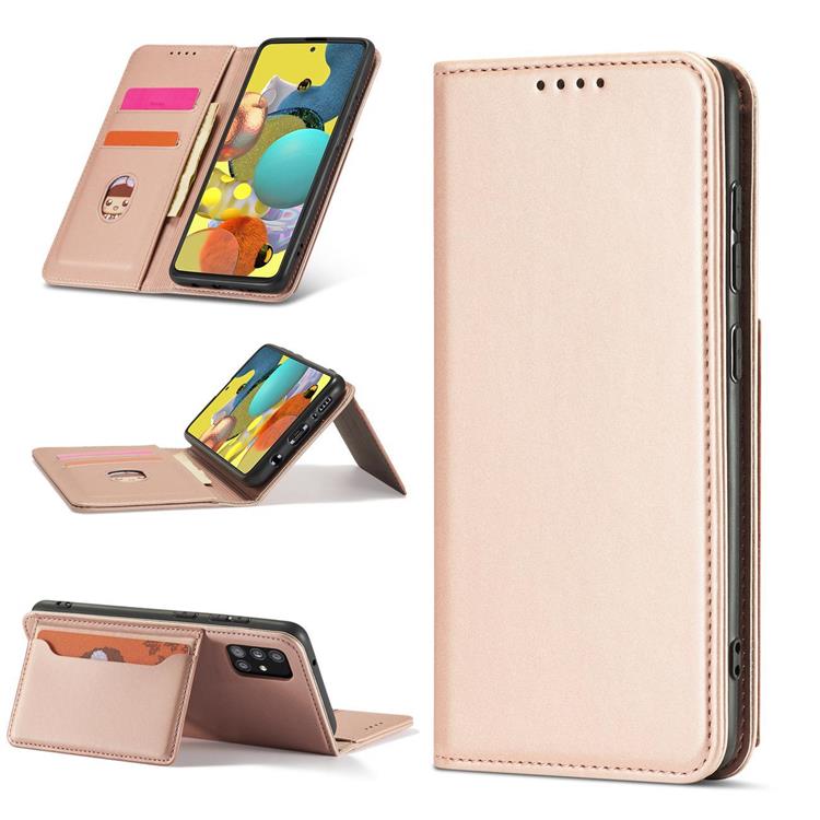 OEM Galaxy A12 5G (2020/2021) Plånboksfodral Magnet Stand - Rosa