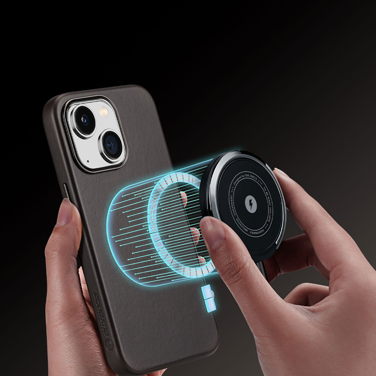 Dux Ducis Dux Ducis iPhone 14 Plus Skal MagSafe Naples Läder - Mörkbrun