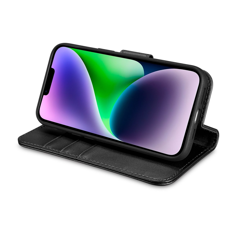 ICARER iCarer iPhone 14 Plus Plånboksfodral 2in1 Anti-RFID - Svart