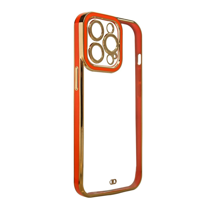 OEM iPhone 12 Skal Gold Frame - Röd