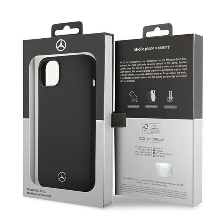 Mercedes Mercedes iPhone 14 Skal Silicone Line - Svart