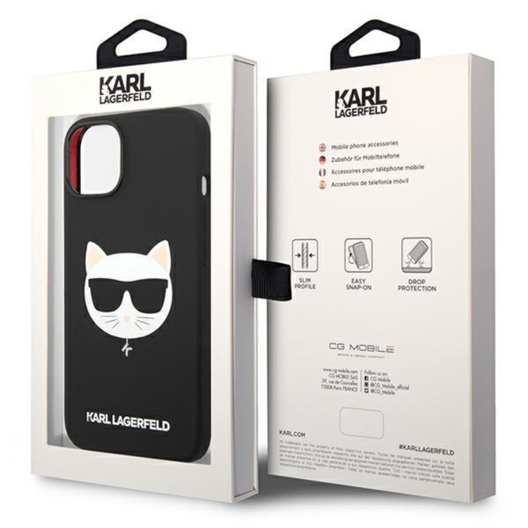 KARL LAGERFELD Karl Lagerfeld iPhone 14 Plus Skal MagSafe Silicone Choupette Head