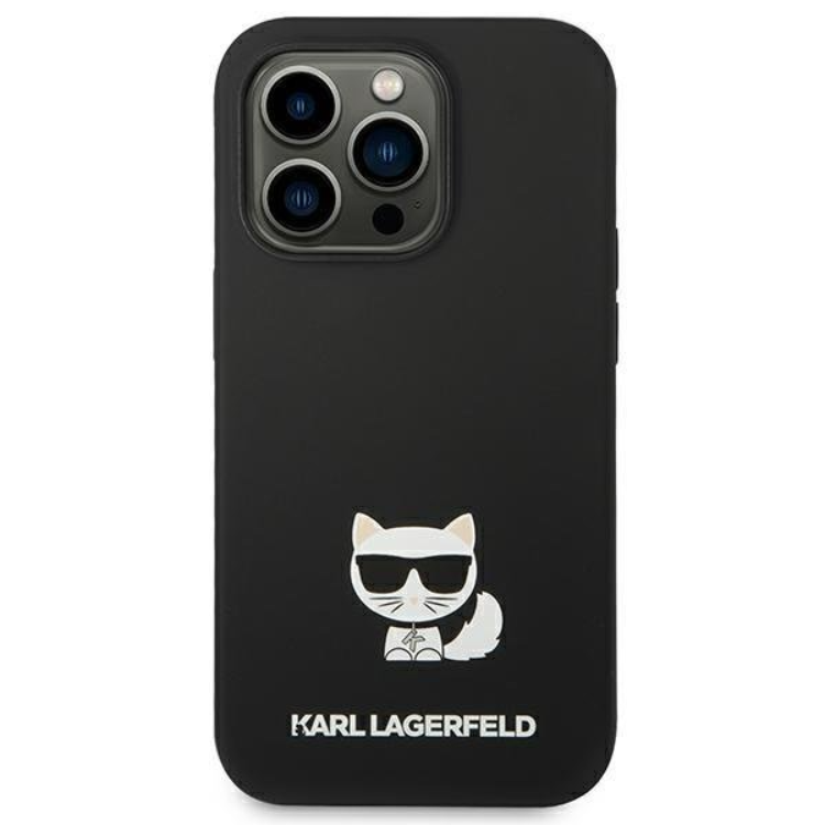 KARL LAGERFELD Karl Lagerfeld iPhone 14 Pro Max Skal Silicone Choupette Body - Svart