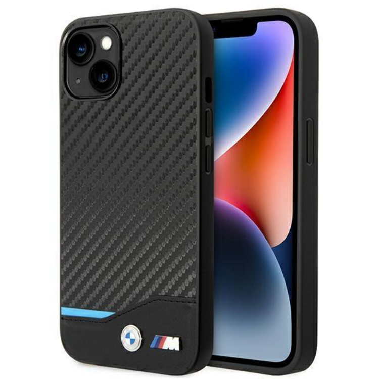 BMW BMW iPhone 14 Plus Skal Läder Carbon - Svart