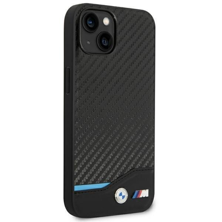 BMW BMW iPhone 14 Plus Skal Läder Carbon - Svart