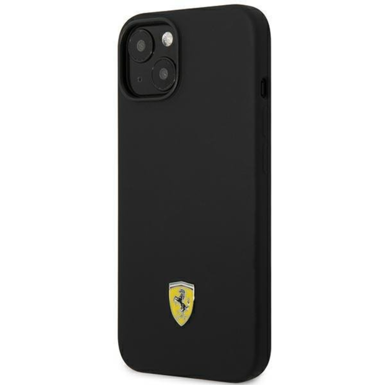 Ferrari Ferrari iPhone 14 Skal Silicone Metal Logo - Svart