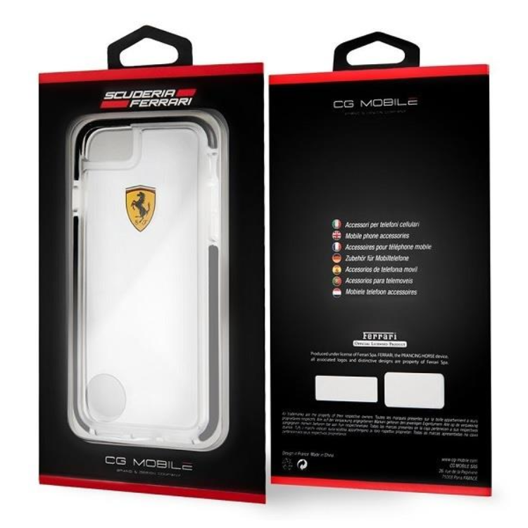 Ferrari Ferrari iPhone 7/8/SE (2020/2022) Skal Shockproof - Transparent