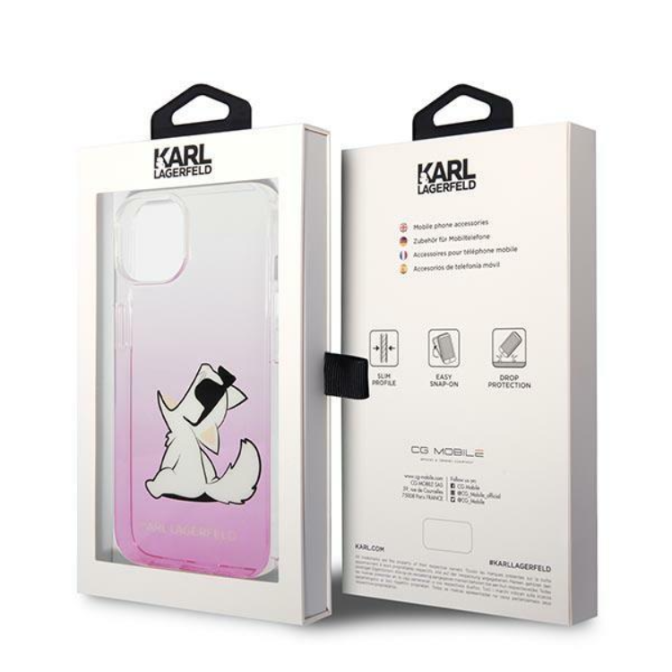 KARL LAGERFELD Karl Lagerfeld iPhone 14 Plus Skal Choupette Fun - Rosa