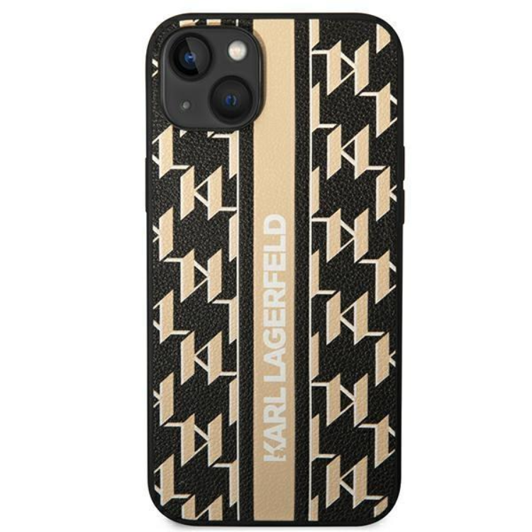 KARL LAGERFELD Karl Lagerfeld iPhone 14 Plus Skal Monogram Stripe - Brun