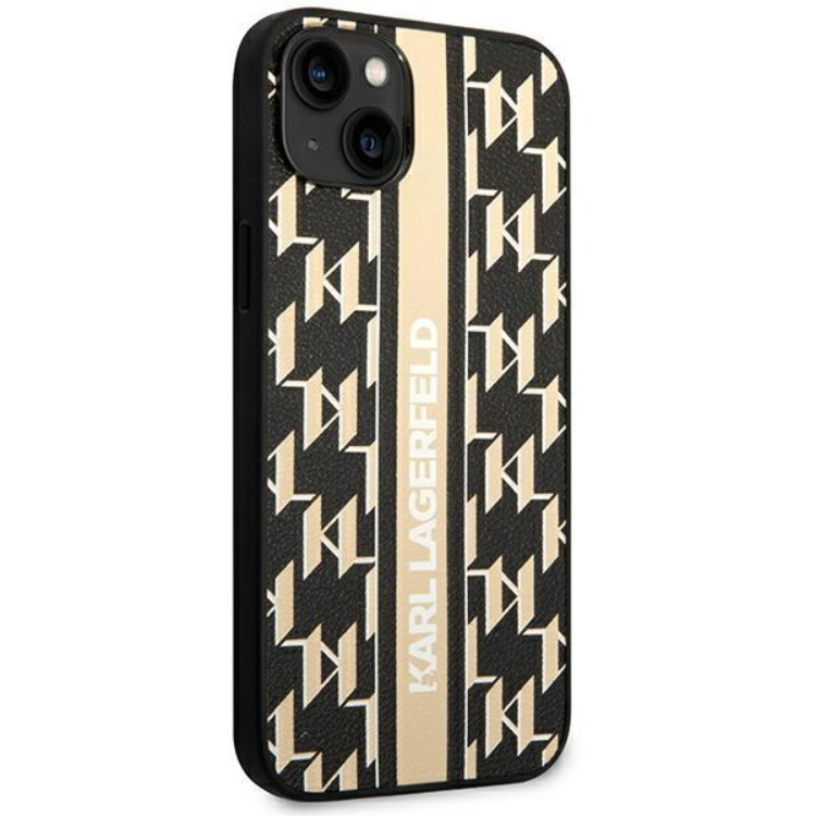 KARL LAGERFELD Karl Lagerfeld iPhone 14 Plus Skal Monogram Stripe - Brun